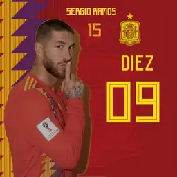 Sergio Ramos 15. Spain Football Player.