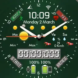 By Nspz_73, 12 background colors, highly customizable and themeable watch face