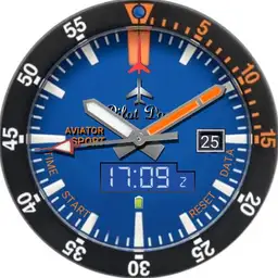 Pilot Dog Aviator Sport Dual Time Combo Diver 4