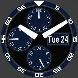 Classic 3 dial blue grey