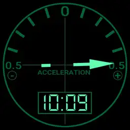 Acceleration Gauge with Time Stopwatch