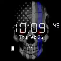 thin blue line skull