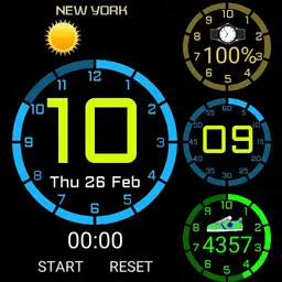 Horas Circulo multicolor