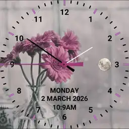 Grey with Pink Flowers