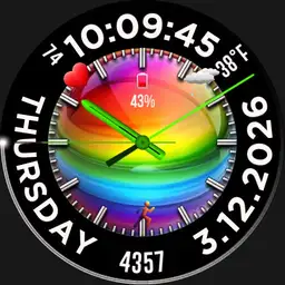 pride Circular digital & classic watch 5
