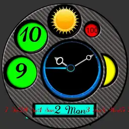 Nice Carbon Watch Face