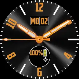 Orange and Black info face