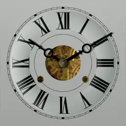 19th century clock with dynamic shadows v2