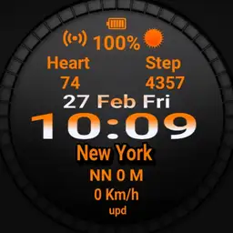 black orange watch