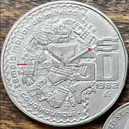 Silver, 50 Dollars , Mexico, 1982