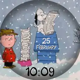 Charlie Brown and Snoopy celebrate Christmas