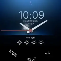Moon, Sun, Wind, 4days weather, steps, heart rate and battery Copy