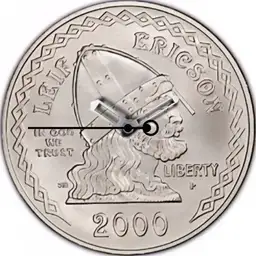Silver, U.S., Leif Ericson English Dollar