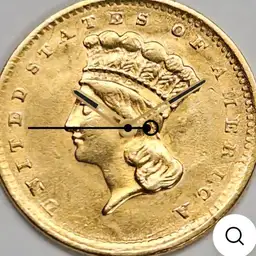 Gold, 1856, 1 Dollar, U.S.