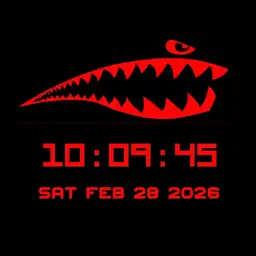 Black/Red Shark