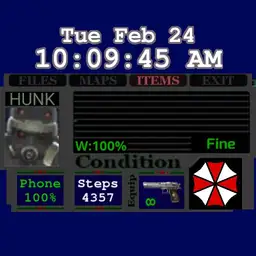RE2 Menu HUNK version 2.0 text outline