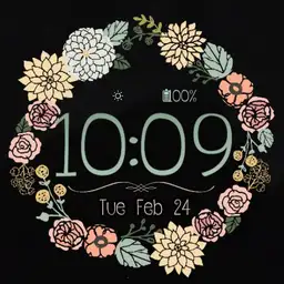 Floral black background