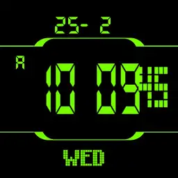 green digital watch
