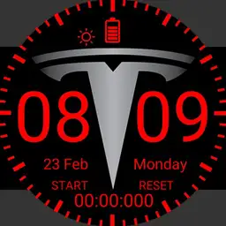 Tesla Logo Red