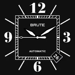 Brute PASHA Minimalistic Date Watch Black
