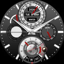 Brute MASTERPIECE All In One Perpetual Calendar Moonphase Zodiac Sunrise Sunset Watch