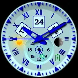 Blue Blue with ligth watch