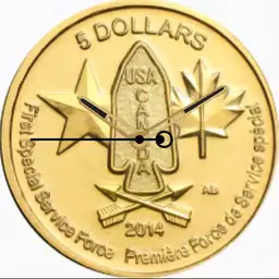 Gold, Canada, Devils Brigade, 5 Dollars