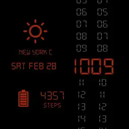 simple red digital