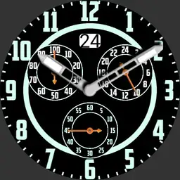 Classic three dial watch