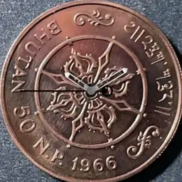 Copper, Bhutan, 50 N.P., 1966