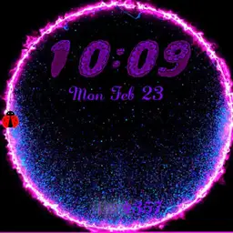 fiery purple circle animation