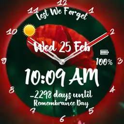 Remembrance Day countdown watchface