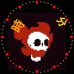 Skull on flames