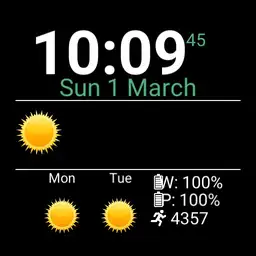 Agenda, Weather, Battery, Oscillating