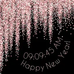 Pink Glitter Happy New Year