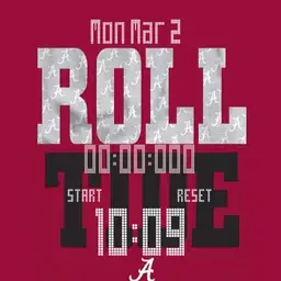 Roll Tide stop watch