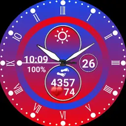 Blue and red
