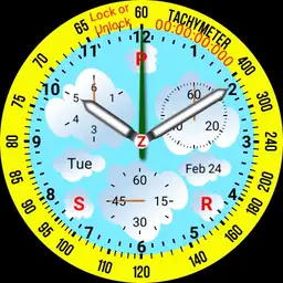 6 Hour Cloud Chronograph watch