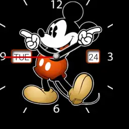 Mickey Mouse black with numbers