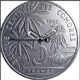 Aluminum, Comoros, 5 Francs, 1992