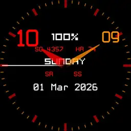 Analog Digital with sunrise sunset battery and date