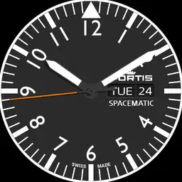 Fortis SPACEMATIC Date Classic Space Vintage Black or White 2 In One Watch