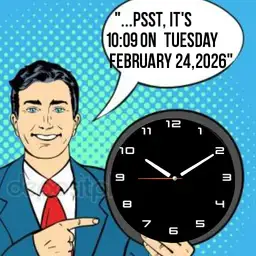 Retro Man Telling Time