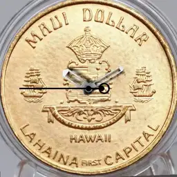 Brass, Maui Trade Dollar, Hawaii, Iao Needle