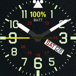 Basic Military Watch with date/calendar textured face V.1.3