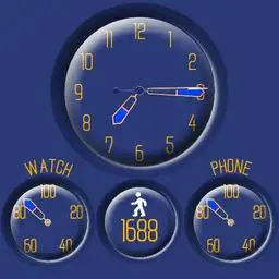 Square Analogue.Blue/Gold