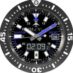 Pilot Dog Aviator Sport Dual Time Combo Diver 8