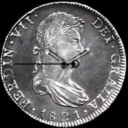 Silver, Spanish Dollar, Friedrich VII, 1821