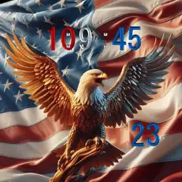 4th us flag eagle