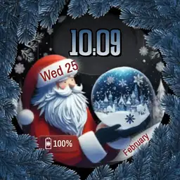 Santa Gazing Into His Snowglobe